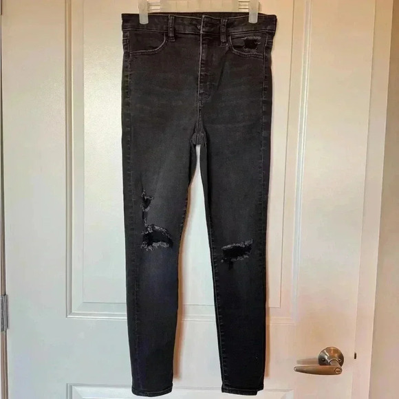 AE Next Level Ripped Super High-Waisted Jeans - Picture 1 of 10